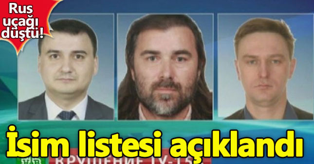 Uçakta bulunanların isim listesi açıklandı