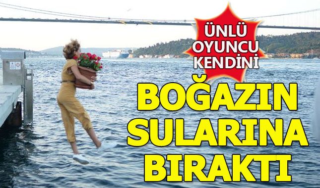 Ünlü oyuncu elinde saksı ile boğazın serin sularına atladı (Ayça Varlıer kimdir?)