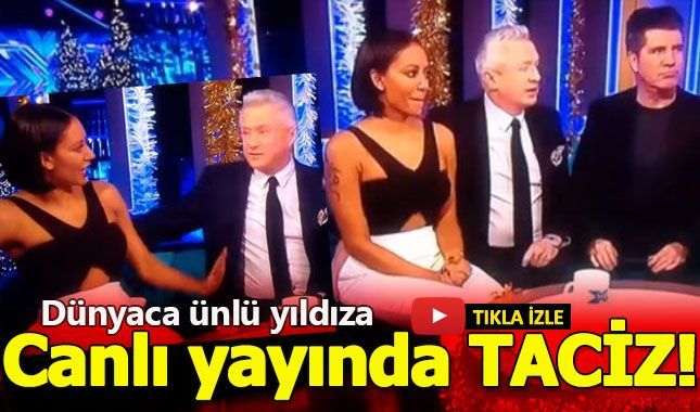 Ünlü şarkıcı Mel B'ye kameralar karşısında taciz!
