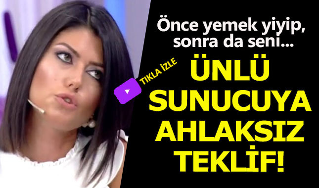 Ünlü sunucu başından geçen ahlaksız teklifi canlı yayında anlattı