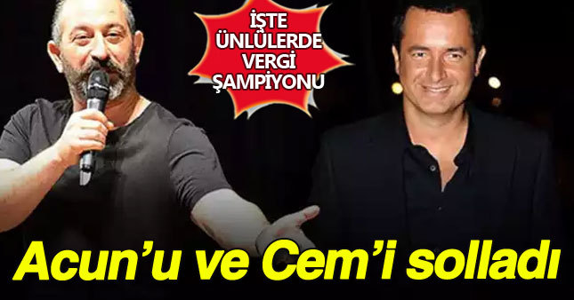 Ünlülerde vergi şampiyonu kim oldu