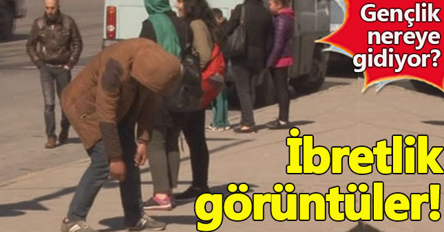 Uyuşturucu kullanan gençlerin ibretlik görüntüleri