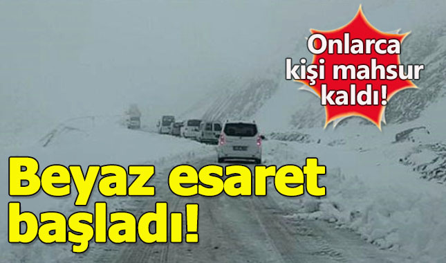 Van'daki yoğun kar yağışı vatandaşları mahsur bıraktı