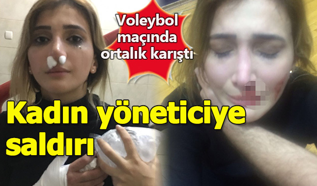 Voleybol karşılaşmasında kadın yöneticiye yumruklu saldırı