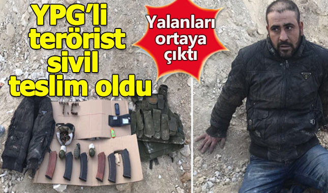 YPG'li terörist sivil teslim oldu, TSK sivilleri vuruyor yalanı çürüdü
