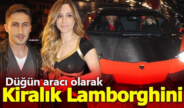 Yağmur Sarıoğlu'nun Lamborghini'si artık düğün arabası!