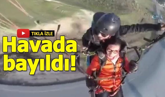 Yamaç paraşütü yapan Çinli turistin gökyüzünde bayılması