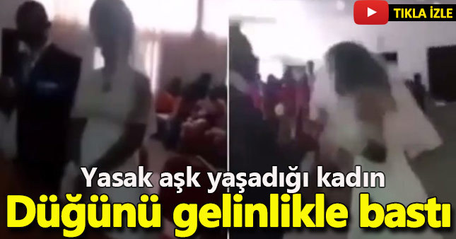 Yasak aşk yaşadığı kadın, düğünü gelinlikle bastı!