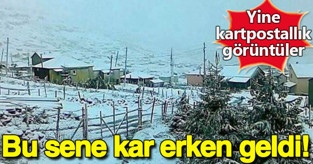 Yaz bitti, kar geldi... Yılın ilk karı yağdı