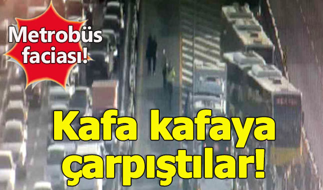 Yenibosna'da iki metrobüs kafa kafaya çarpıştı: Çok sayıda yaralı
