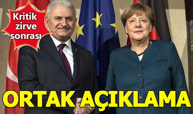 Yıldırım-Merkel zirvesi sonrası ortak basın açıklaması
