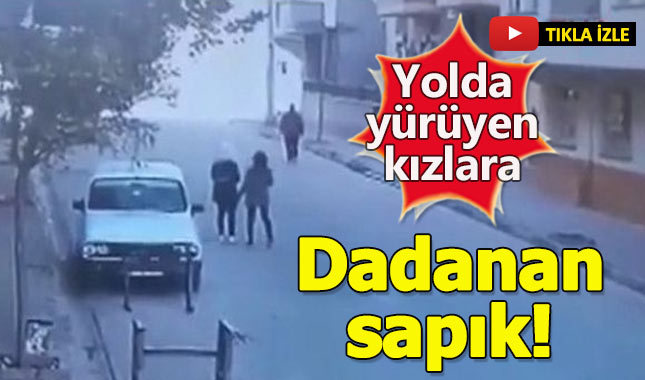 Yolda yürüyen genç kızları taciz eden sapık kamerada!