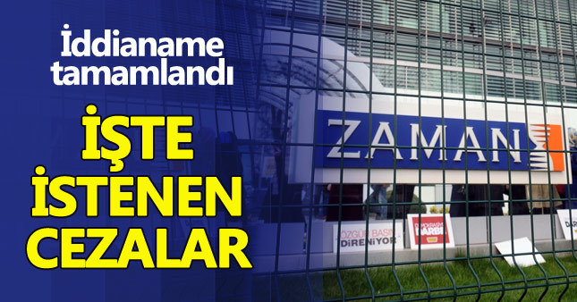 Zaman gazetesi iddianamesi tamamlandı