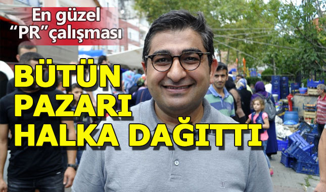 Zengin iş adamı bütün pazarı halka dağıttı