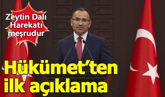 Zeytin Dalı Harekatı hakkında Hükümet'ten ilk açıklama