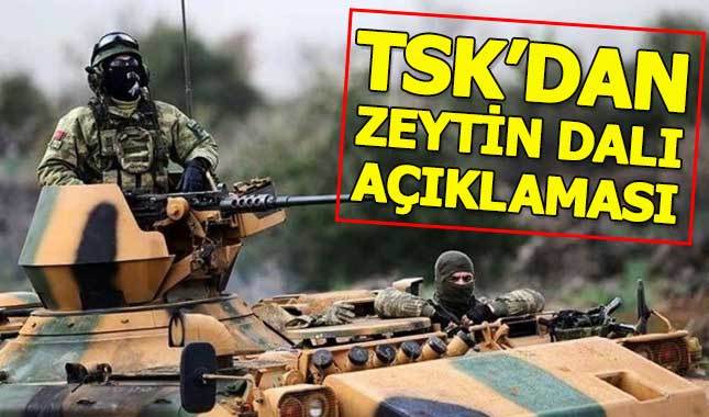 Zeytin Dalı Harekatı'nda 53. gün: 3393 terörist etkisiz hale getirildi