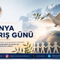 1 EYLÜL DÜNYA BARIŞ GÜNÜ KUTLU OLSUN!