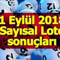 1 Eylül 2018 Sayısal Loto sonuçları açıklandı - Milli Piyango İdaresi resmi sonuçlar