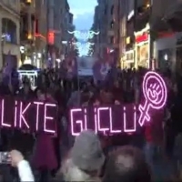 Taksim'de kadınlar günü