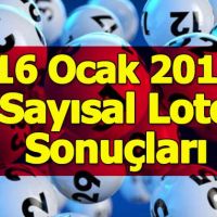 16 Ocak 2019 Sayısal Loto sonuçları açıklandı - MPİ çekiliş sonuçları ikramiye tutarı