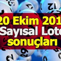 20 Ekim 2018 Sayısal Loto sonuçları açıklandı - Milli Piyango İdaresi resmi sonuçlar