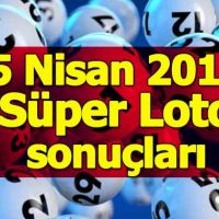 Süper Loto sonuçları 5 Nisan 2018 - Milli Piyango İdaresi 5 Nisan Perşembe