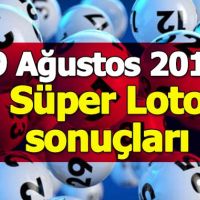 9 Ağustos Süper Loto çekiliş sonuçları açıklandı - 2018 Süper Loto ikramiyesi ne kadar - Milli Piyango İdaresi