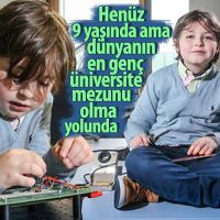 9 yaşındaki Laurent'in dünyanın en genç üniversite mezunu olması bekleniyor