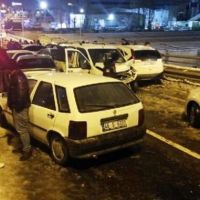 Ankara'da 28 araçlı zincirleme kaza: 7 yaralı