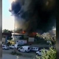 Ankara'da fabrika yangını