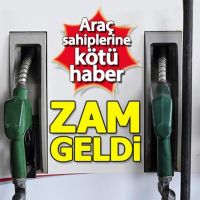Benzin fiyatlarına zam geldi