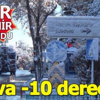 Bir şehir dondu! Erzurum'da hava sıcaklığı eksi 10'u gördü