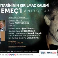 ÇETİN EMEÇ KADIKÖY'DE ANILACAK