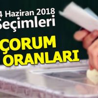 ÇORUM Seçim sonuçları - 2018 | Cumhurbaşkanı ve Parti oy oranları | Kesinleşmiş sonuçlar