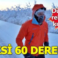 Çılgın sporcu eksi 67 derecede rekor kırdı