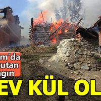 Çorum'da yangın 7 evi kül etti
