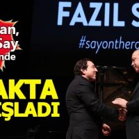 Cumhurbaşkanı Erdoğan, Fazıl Say'ı ayakta alkışladı