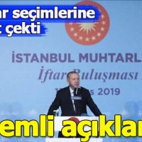 Cumhurbaşkanı Erdoğan muhtarlık seçimlerine dikkat çekti