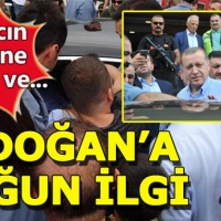 Cumhurbaşkanı Erdoğan'a Rize'de büyük ilgi