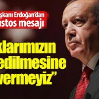 Cumhurbaşkanı Erdoğan'dan 30 Ağustos Zafer Bayramı mesajı