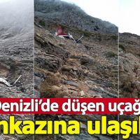 Denizli'de düşen uçaktaki 2 kişinin cansız bedenine ulaşıldı