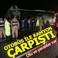 Diyarbakır'da otobüs ile kamyon çarpıştı