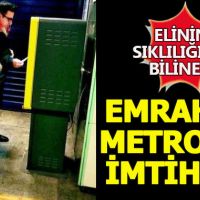 Emrah Metro'ya binerken görüntülendi