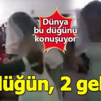 Eski sevgilisinin düğününe gelinlikle katıldı