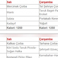 Gazi yemek listesi - Gazi üniversitesi yemek listesi