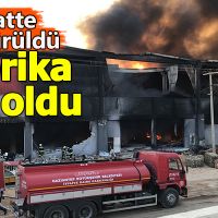 Gaziantep'te fabrika kül oldu