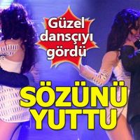 Güzeş dansçı, Serdar Ortaç'a sözünü yutturdu
