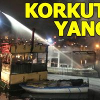 Haliç'te korkutan yangın