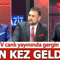 Halk TV canlı yayınında gergin anlar!