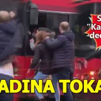 Halk otobüsü şoförü ile 2 kadının yol verme kavgası